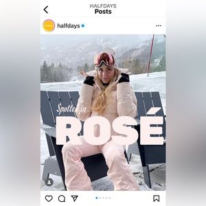 Halfdays Georgie Puffer size medium in color rosé